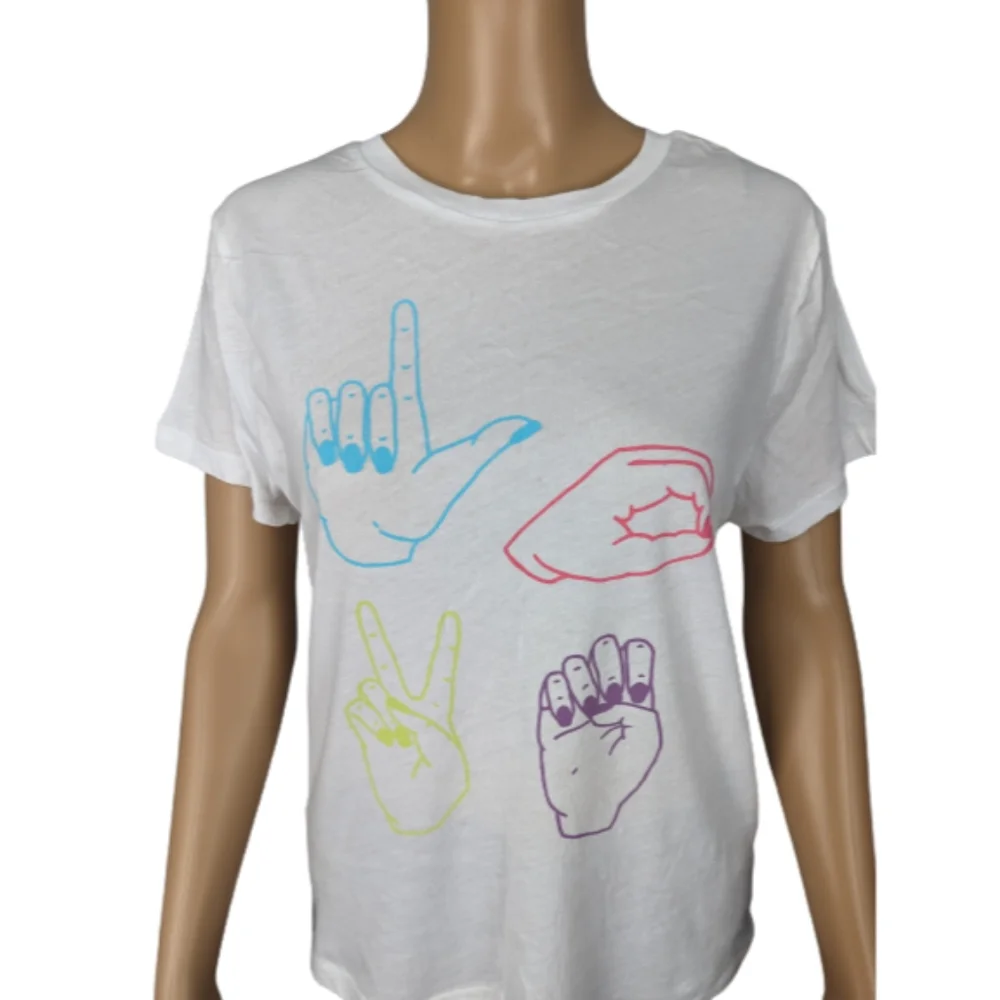 Wildfox Love Signs Keke T-Shirt M